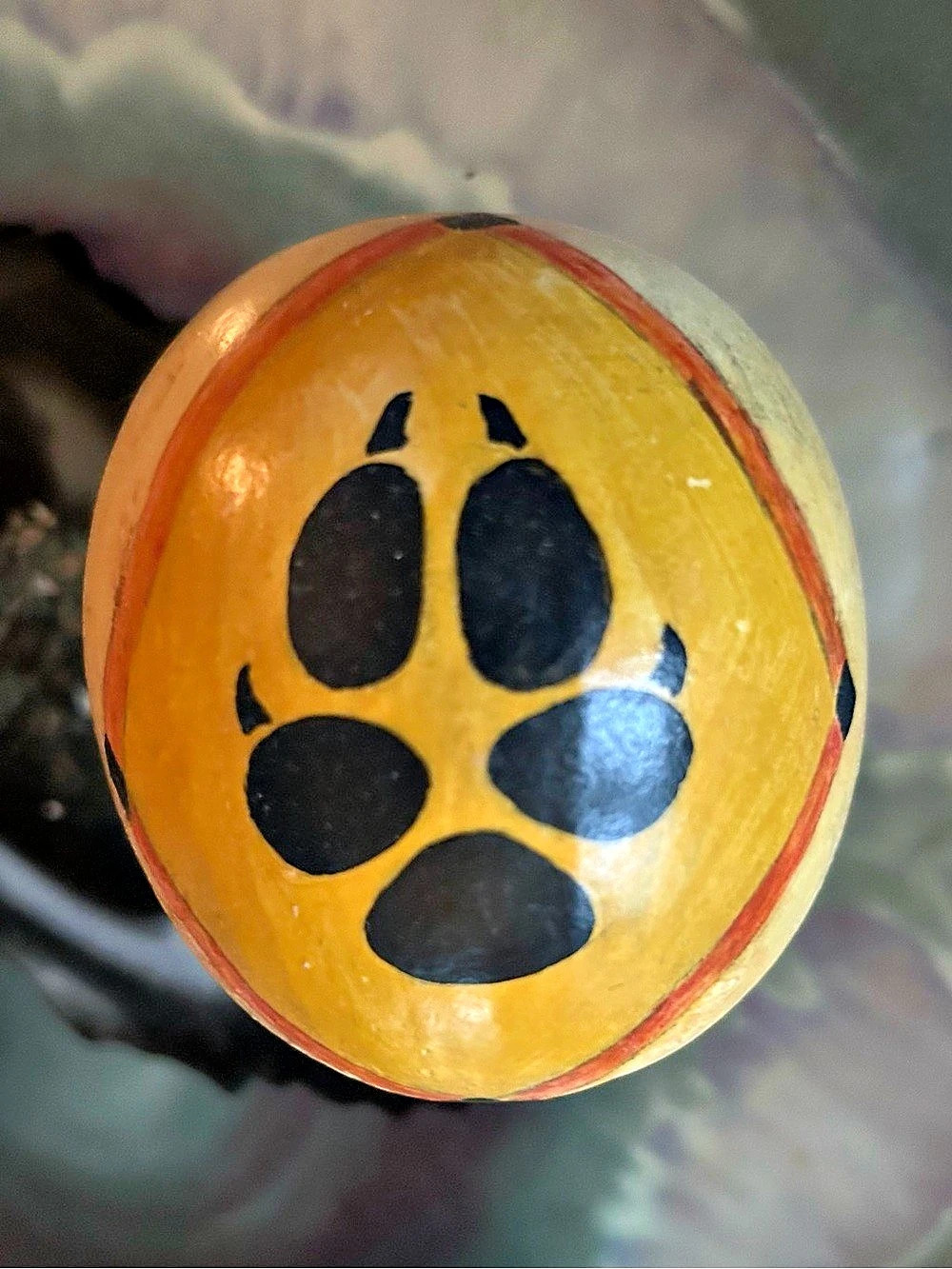 Hand-Painted dog paw gourd southwestern Decor from New Mexico
